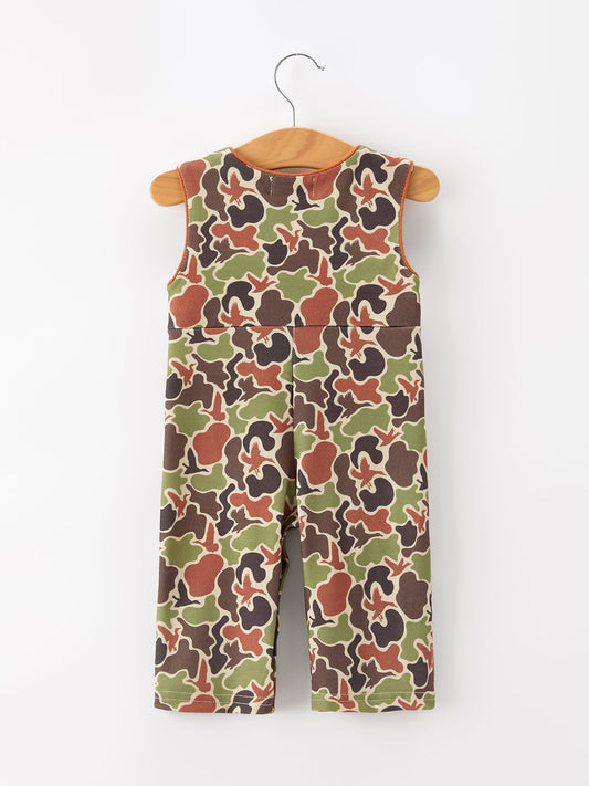 Duck Embroidered Camo Boy JonJon - - Romper