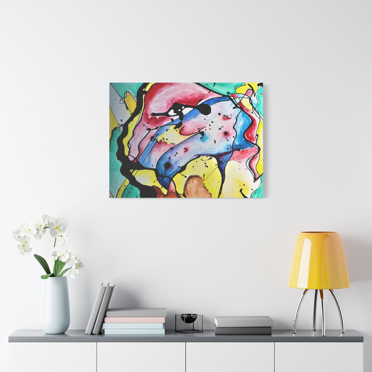 3rd Eye Sundae Satin Canvas Stretched - Kia Day Design