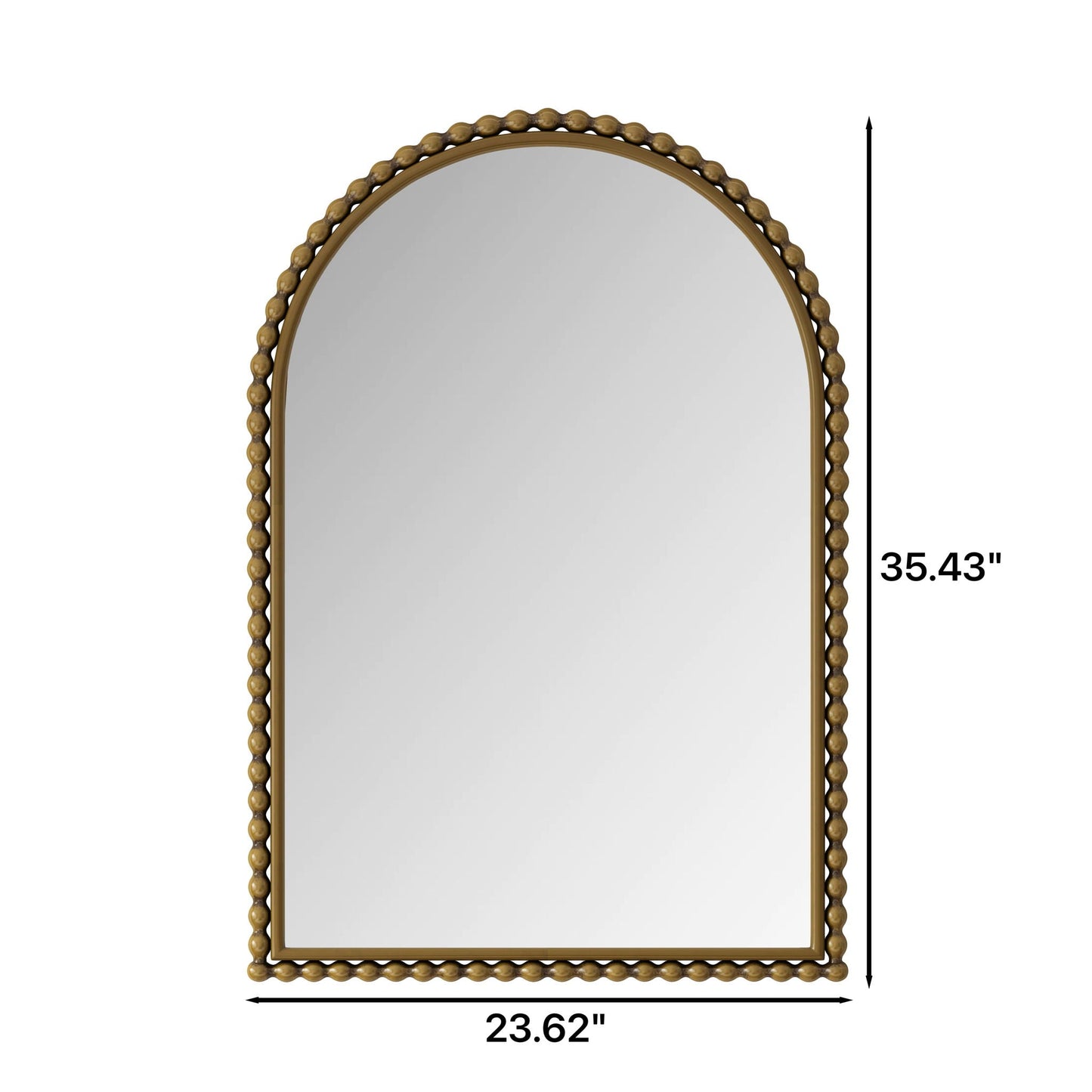 Vintage Iron Art Arch Mirror, Wall Hanging Or Table Display - - Wall Mirrors