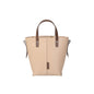 Genuine leather Simple tote bag for women elegant satchel purse antique tone - Beige -