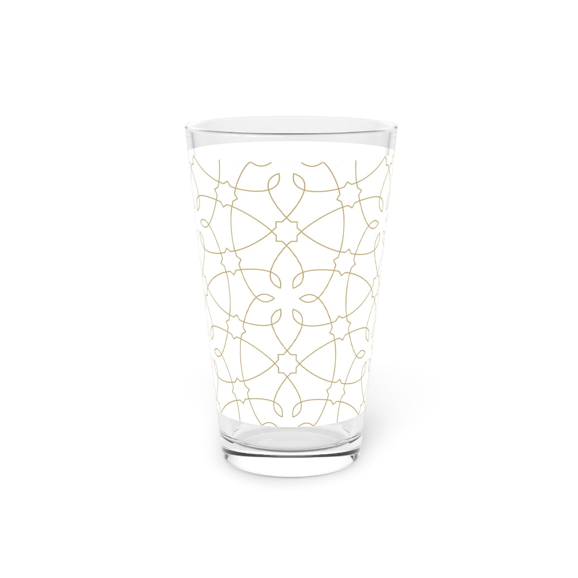 Gold Pattern Pint Glass - 16oz - Kia Day Design
