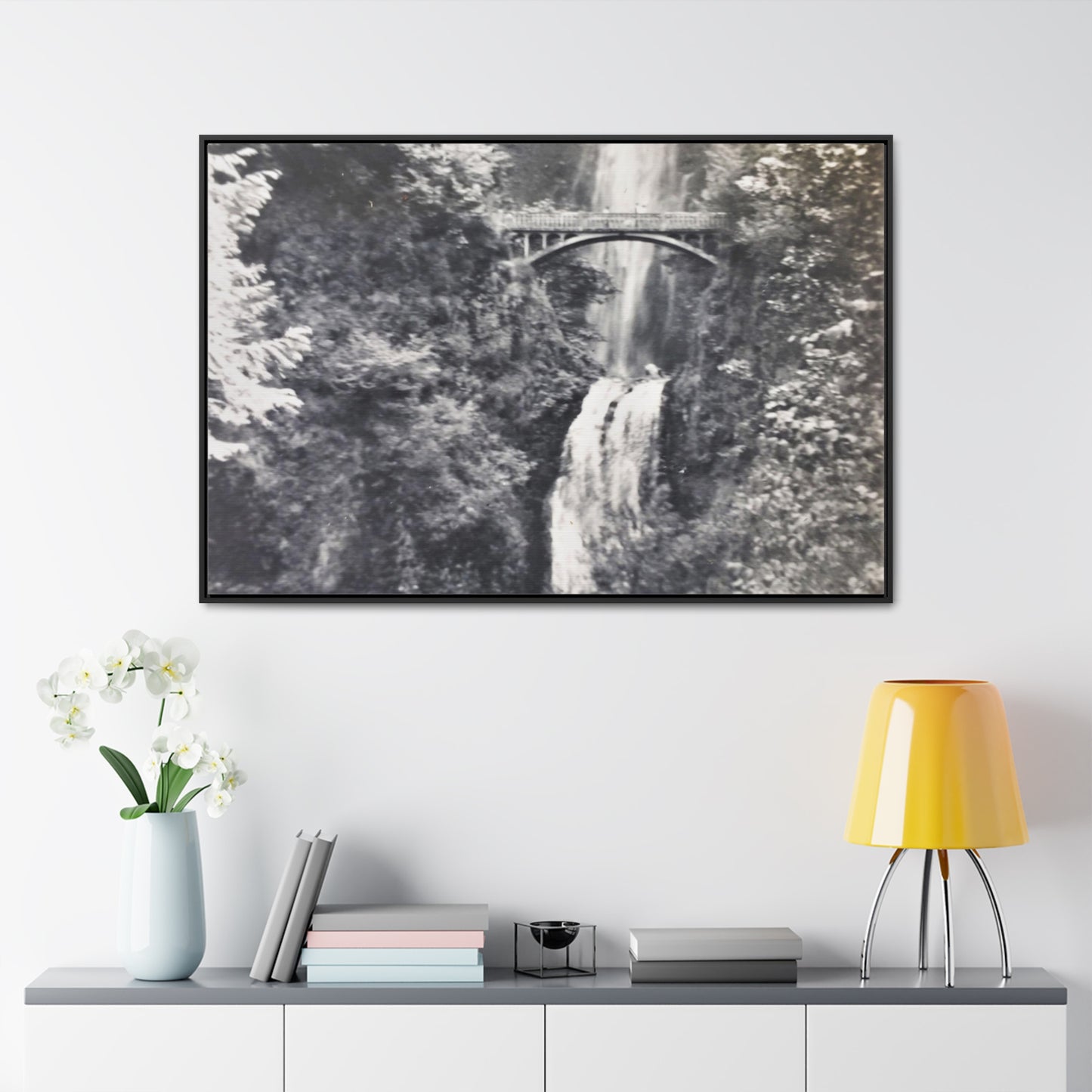 Multnomah Falls Oregon Gallery Canvas Wraps, Horizontal Frame