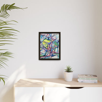 Alien Abstract Colorful Framed Canvas Art - Kia Day Design