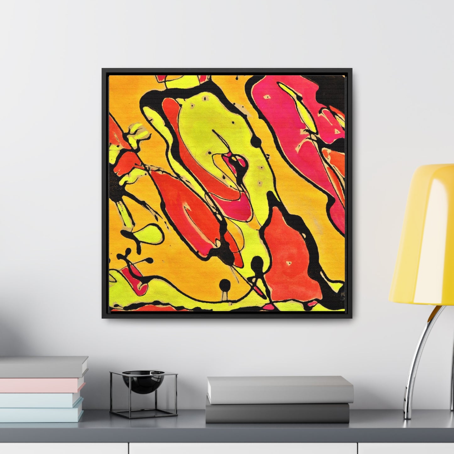 80's Rapture Gallery Canvas Wraps, Square Frame