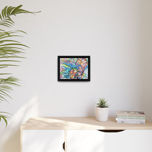 Multi-Color Abstract Framed Canvas Art Print - Kia Day Design