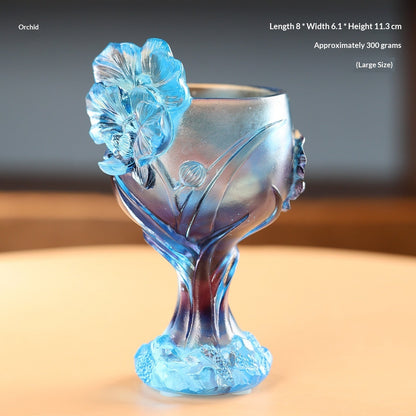 Lacquerware Decorative Cup Ornament – Four Gentlemen Motif - Orchid Cup Large - Drinkware