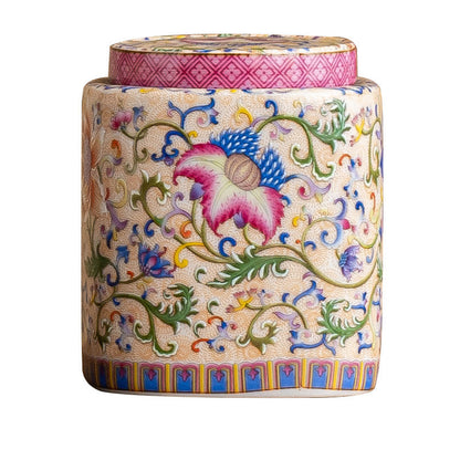 Enamel Color Tea Storage Can - - Food Storage
