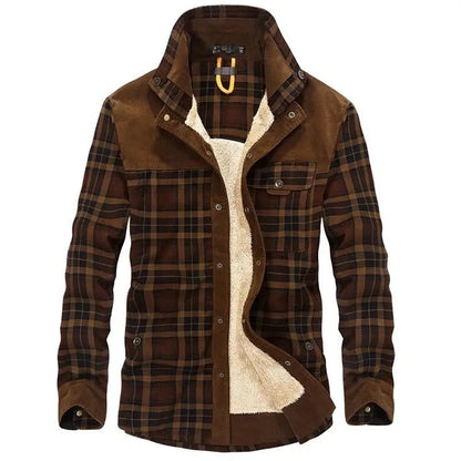 Winter Plaid Fleece Jackets Outerwear Jacket