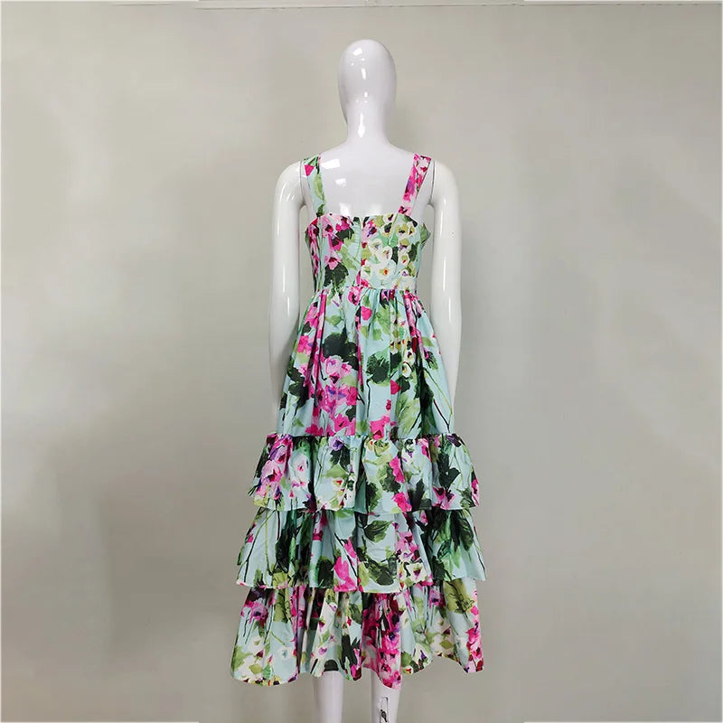 Womens Casual Floral Summer Dress