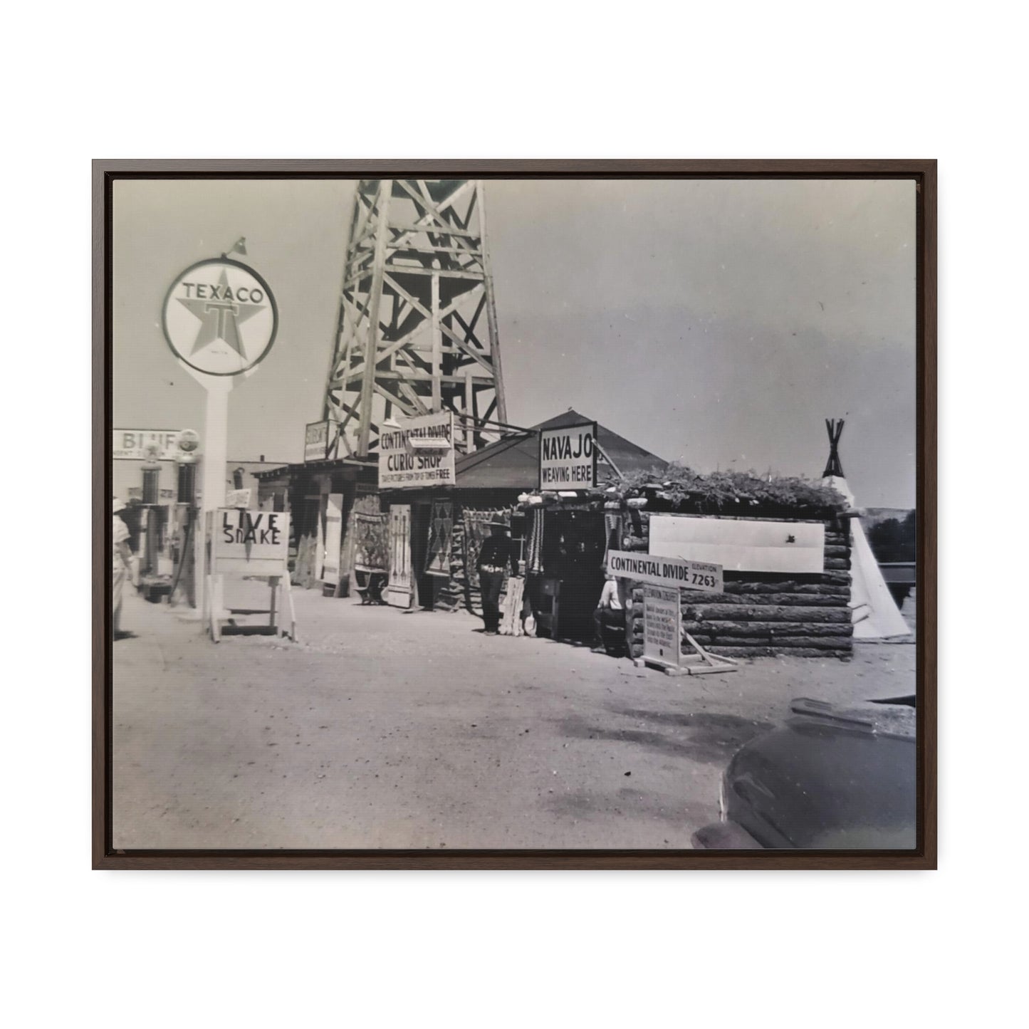 Texaco Station Continental Divide Gallery Canvas Wraps, Horizontal Frame