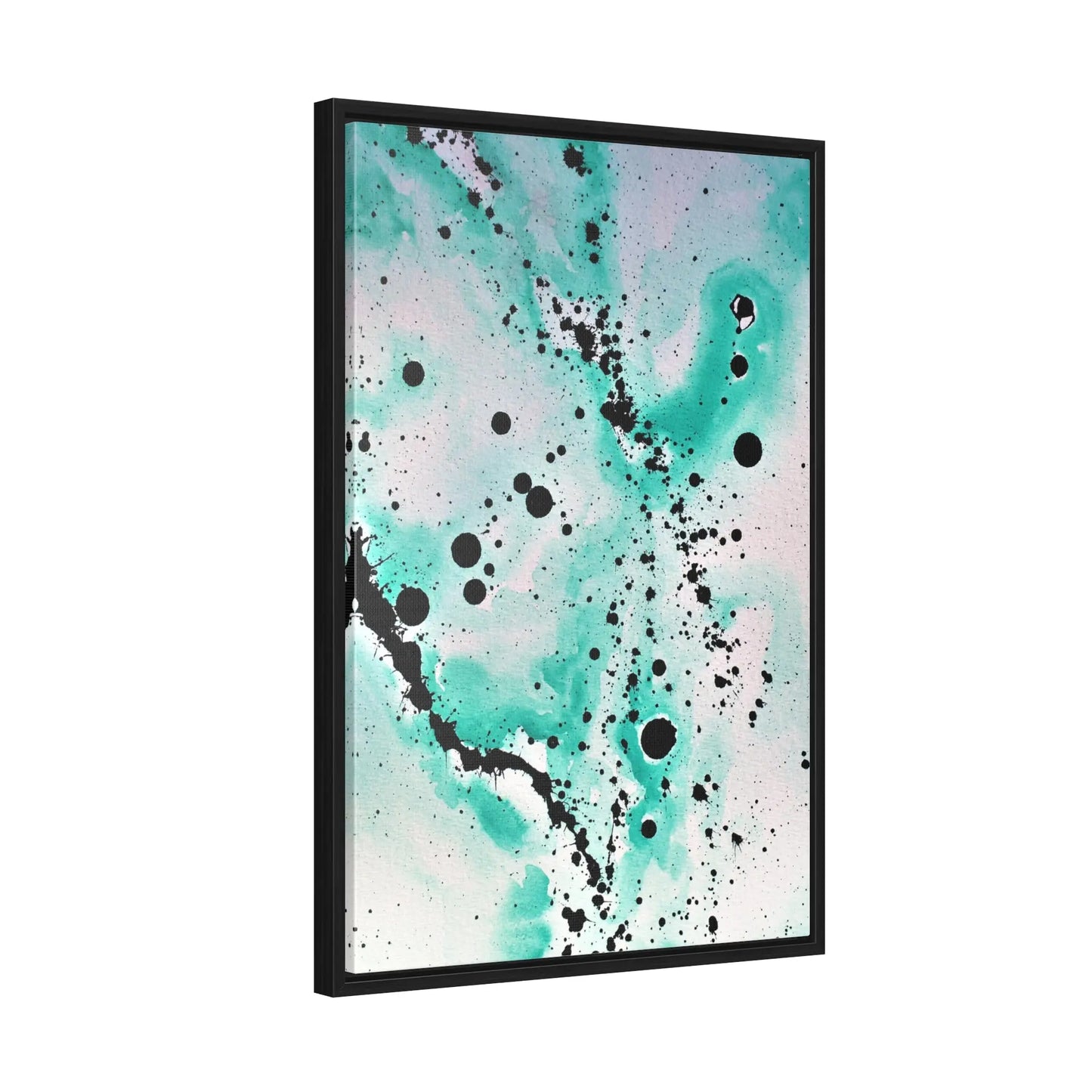 Teal Burst Gallery Canvas Wraps, Vertical Frame