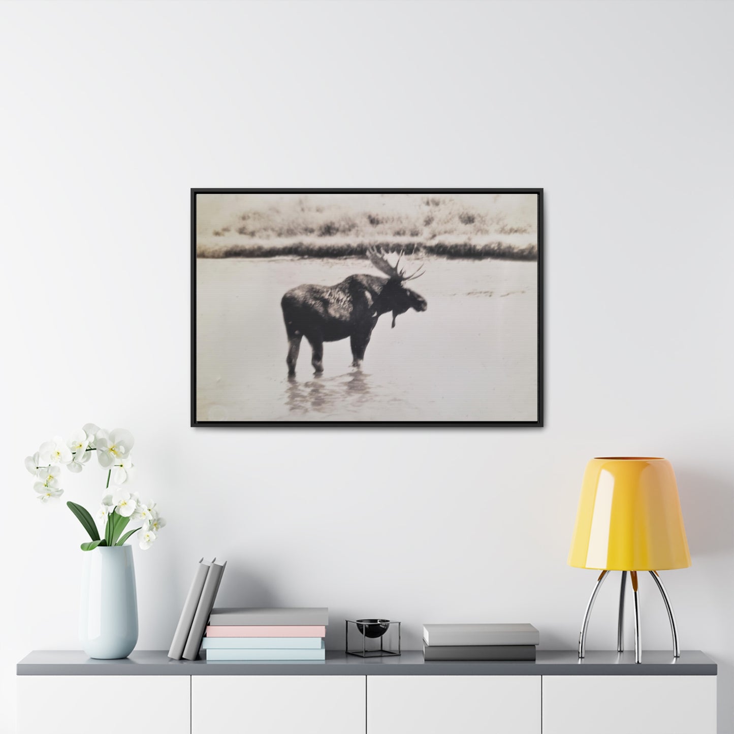 Yellowstone Bull Moose Gallery Canvas Wraps, Horizontal Frame