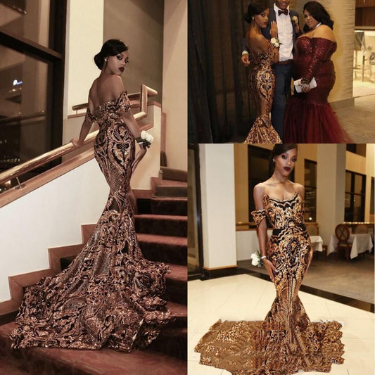 Spring Elegance Sequined Wedding Dress - - dress