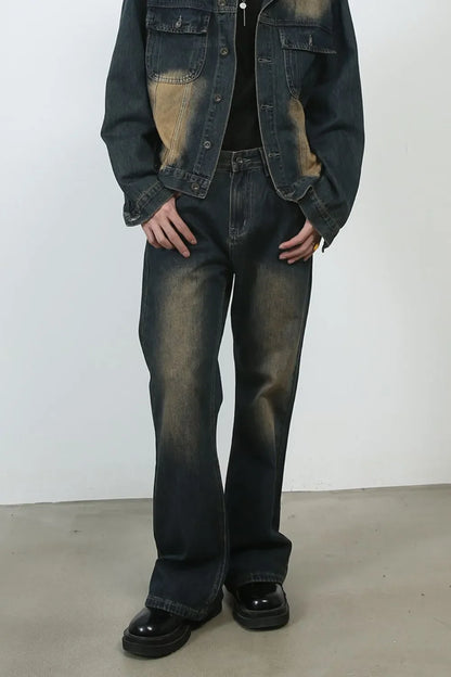 Men's Bootcut Baggy Jeans - -