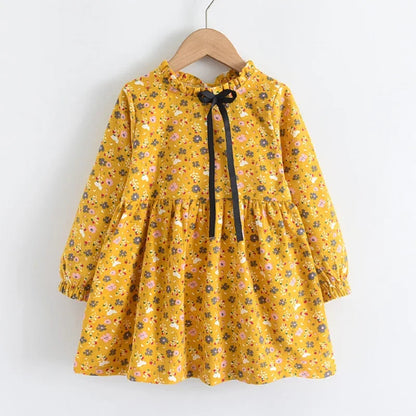 Girls Princess Dress Floral Dress yellow