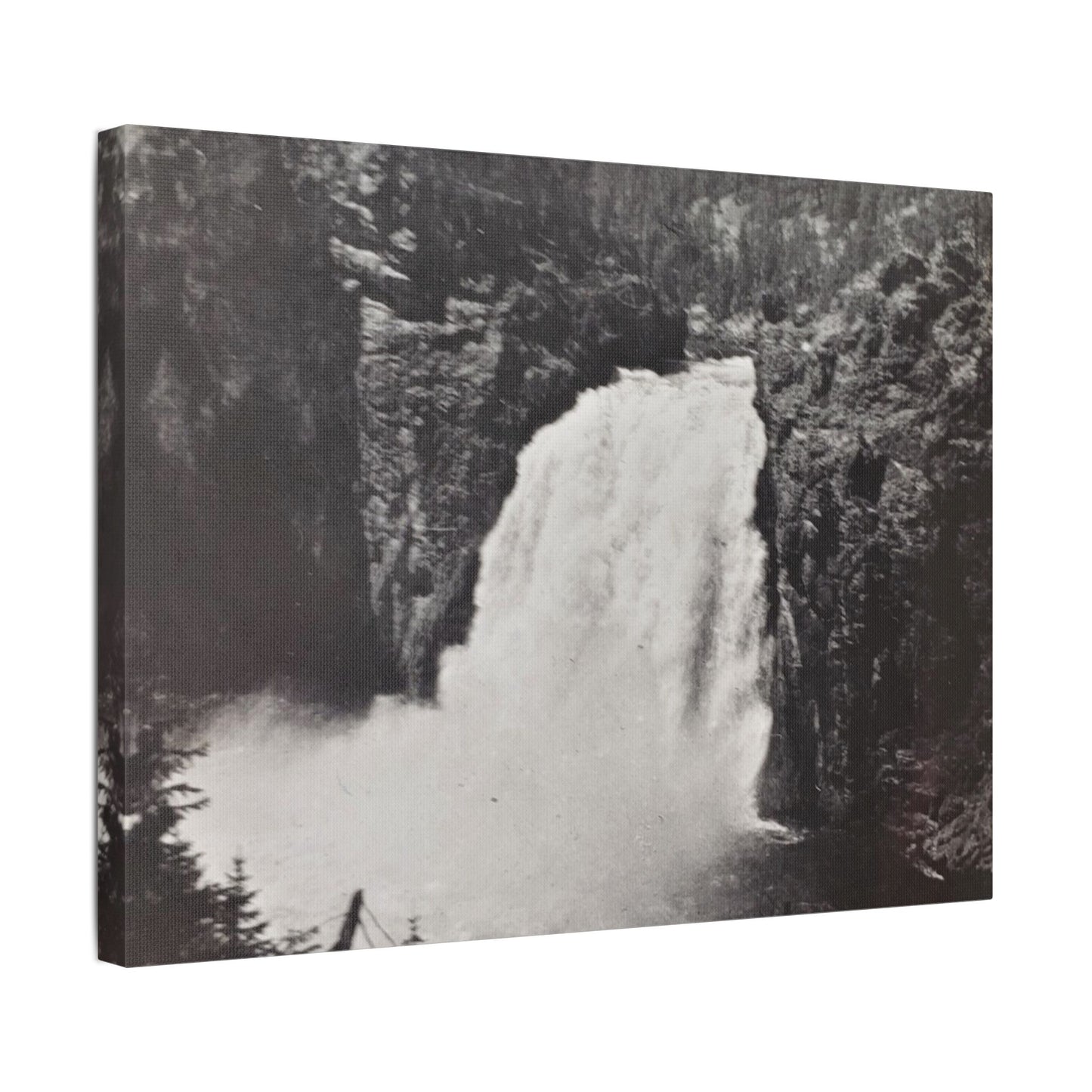 Upper Falls Yellowstone Satin Canvas, Stretched