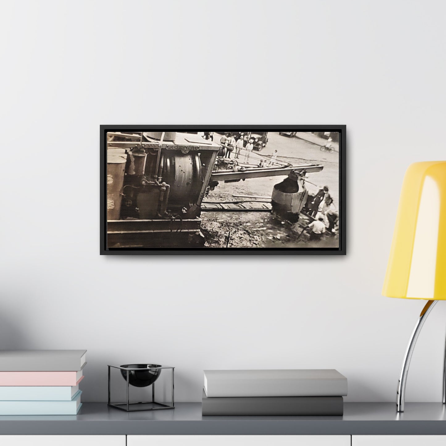 Concrete Worker Gallery Canvas Wraps, Horizontal Frame