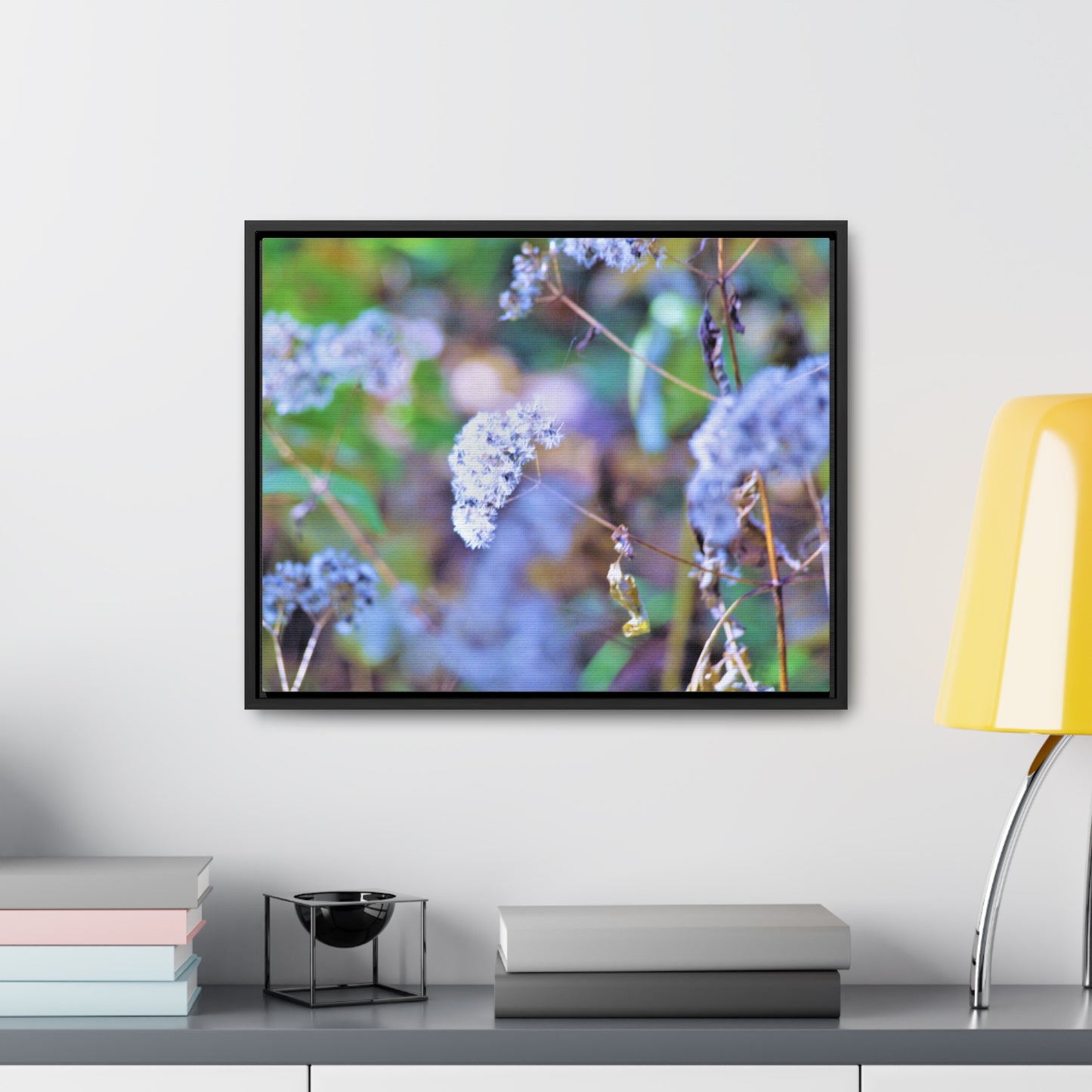 Macro Blue Gallery Canvas Wraps, Horizontal Frame