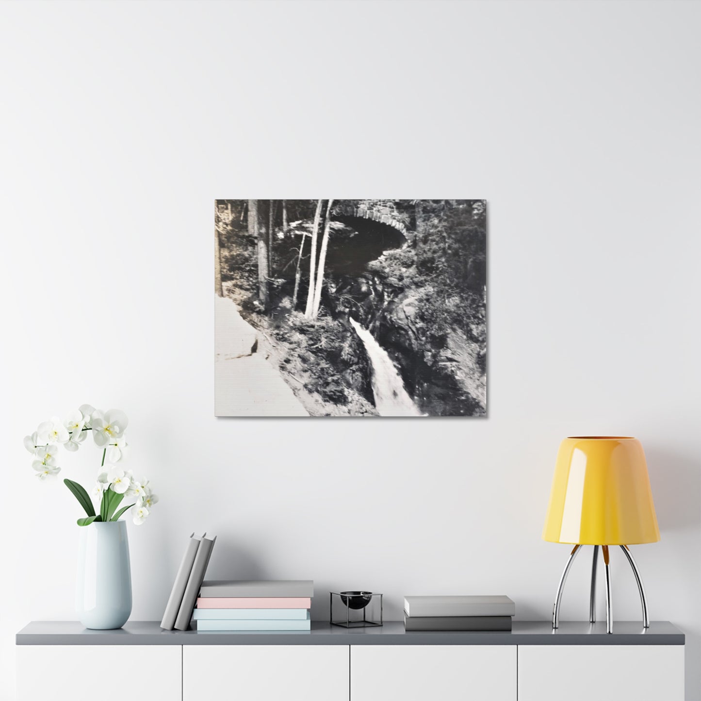 Narada Falls Yellowstone Stretched Canvas