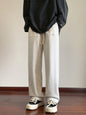 Men's Full Size Wide Leg Pants Plus Size - Flower White -