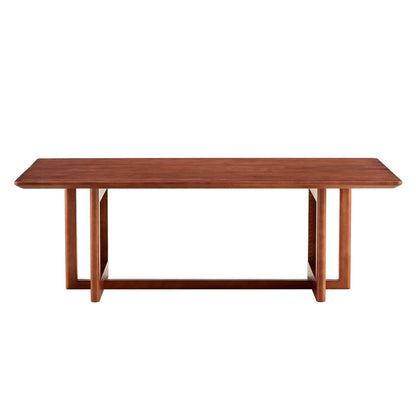 Chinese Style Imitation Rattan Tea Table Walnut Color - - Furniture