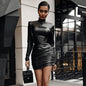Vintage Leather Dress - Black Medium - dress