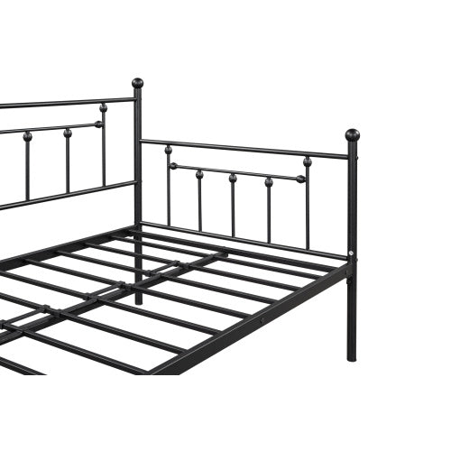 Metal Double Day Bed With Rollers - - day bed
