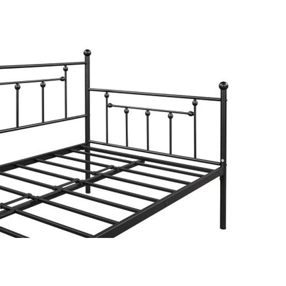 Metal Double Day Bed With Rollers - - day bed