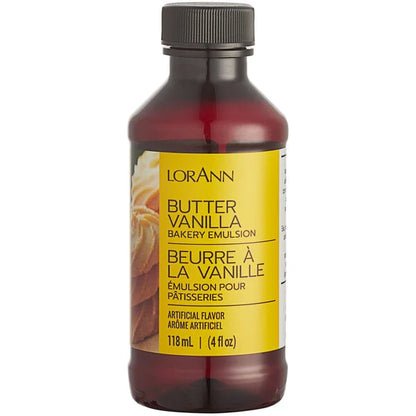 LorAnn Oils Butter Vanilla Bakery Emulsion, 4 fl. oz - -