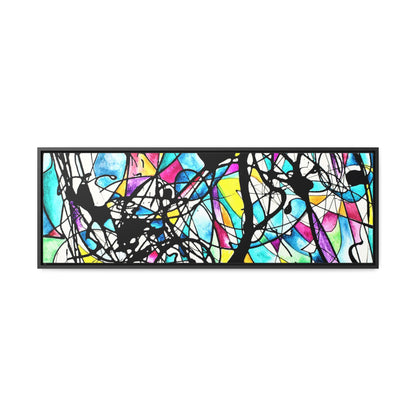 Kaleidoscope Gallery Canvas Wraps, Horizontal Frame 36″ x 12″ Black Premium Gallery Wraps (1.25″)