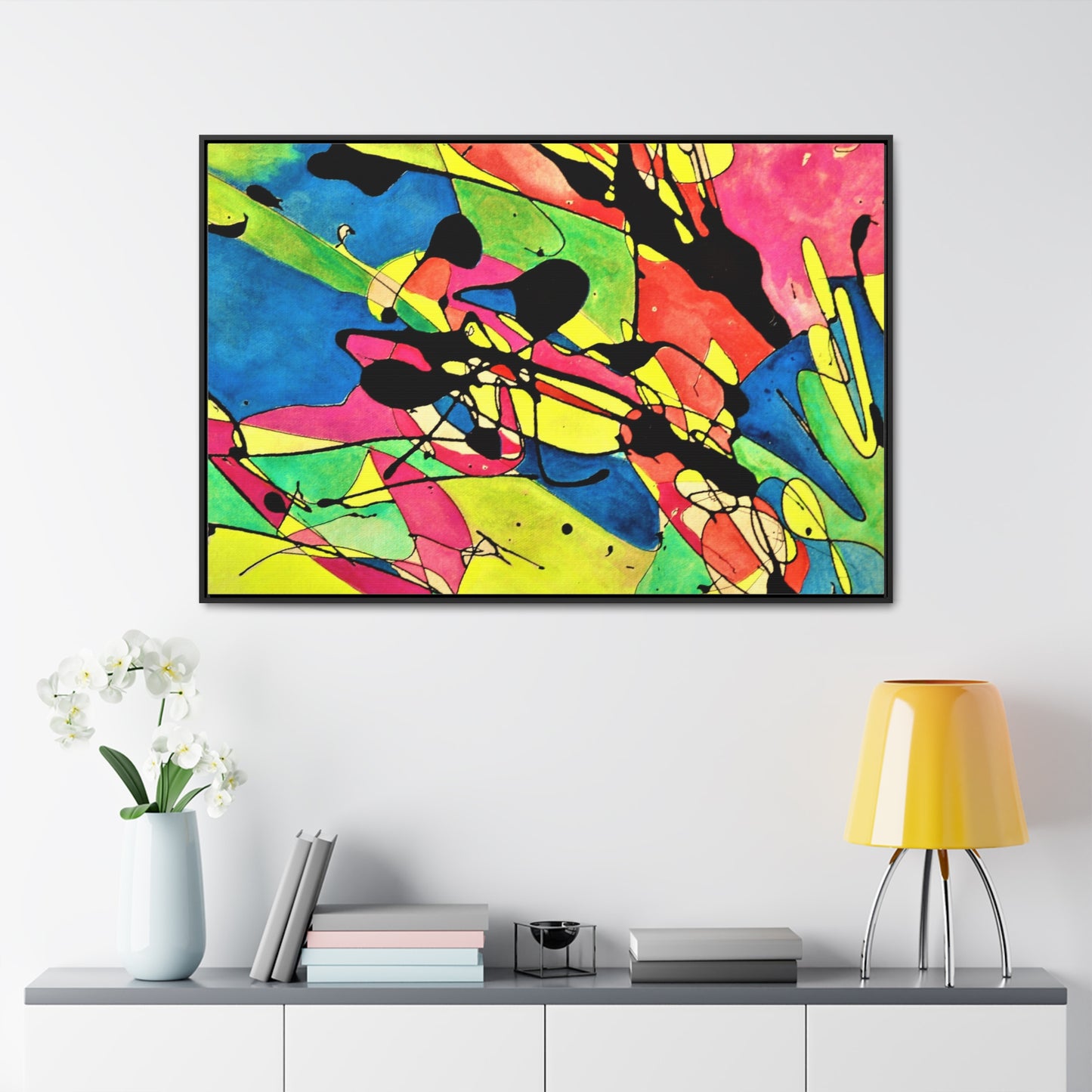 Exploding Earth Gallery Canvas Wraps, Horizontal Frame