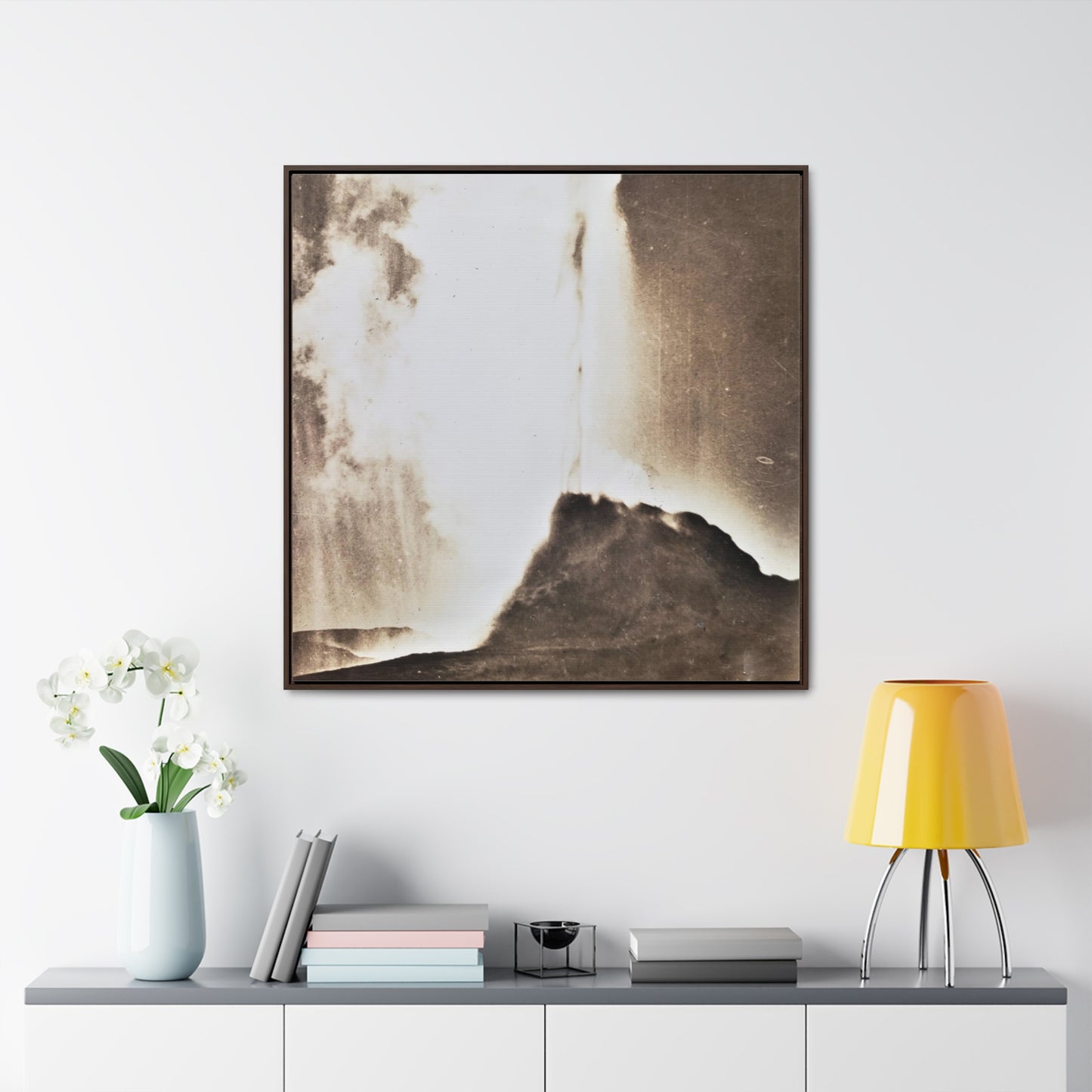 White Dome Geyser Yellowstone Gallery Canvas Wraps, Square Frame