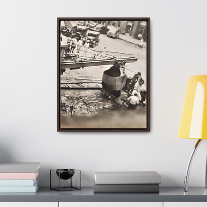 Concrete Worker Gallery Canvas Wraps Vertical Frame 16″ x 20″ Premium Gallery Wraps (1.25″) Walnut