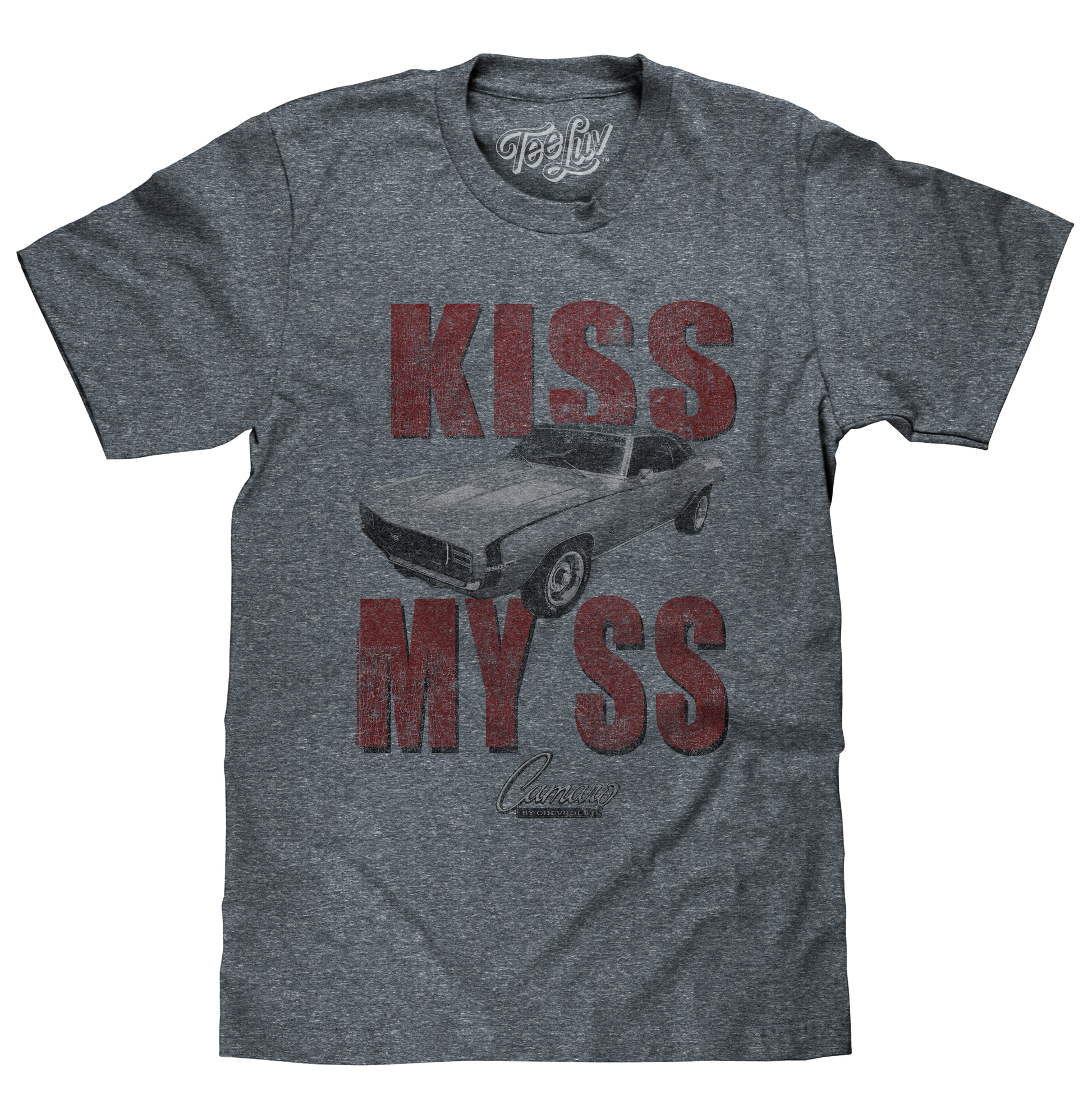Kiss My SS Chevrolet Camaro T-Shirt - Gray- Tee Luv- {{Product type}}