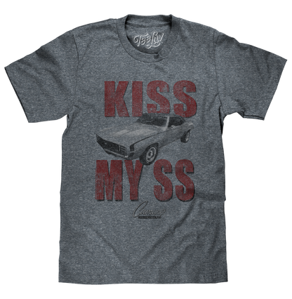 Kiss My SS Chevrolet Camaro T-Shirt - Gray- Tee Luv- {{Product type}}