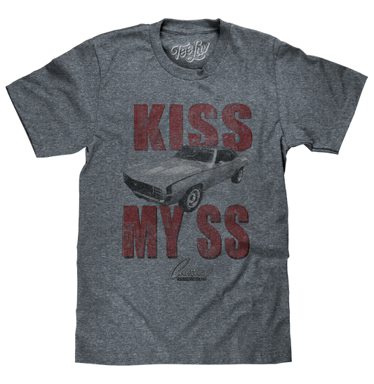 Kiss My SS Chevrolet Camaro T-Shirt - Gray - - mens tee