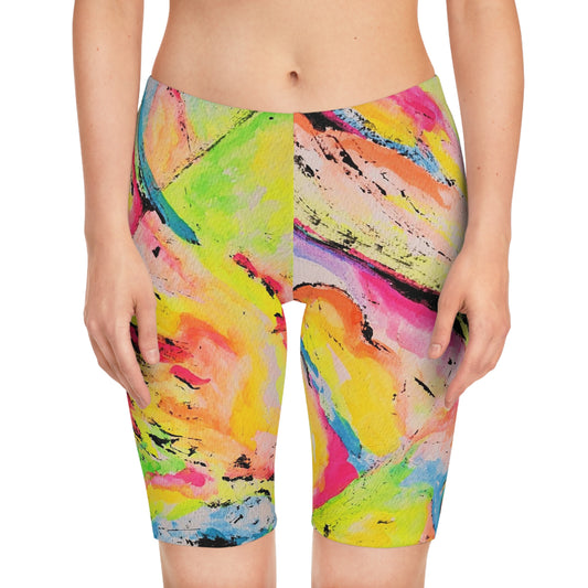 Neon Fire Women's Bike Shorts