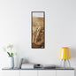 Back View Morris Dam Spillway Gallery Canvas Wraps Vertical Frame 12″ x 36″ 1.25" Walnut
