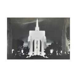 Golden Gate International Exposition Night Satin Canvas Stretched