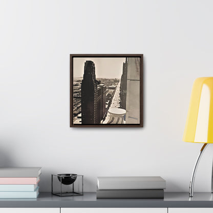 Michigan Ave Chicago Gallery Canvas Wraps Square Frame 12″ x 12″ Premium Gallery Wraps (1.25″) Walnut