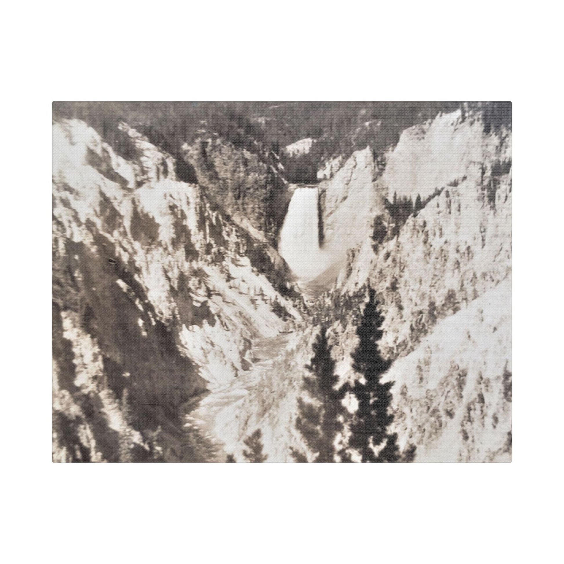 Artists Point Yellowstone Satin Canvas Stretched