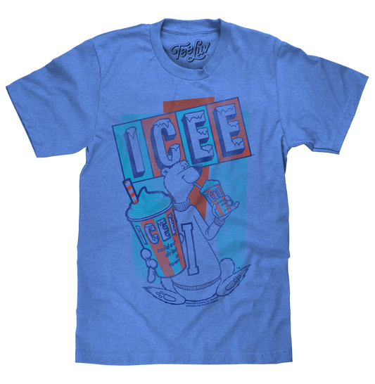 ICEE Polar Bear Logo T-Shirt - Blue - - mens tee