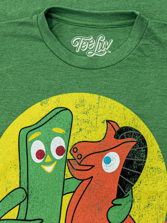 Gumby and Pokey T-Shirt - Green - - mens tee