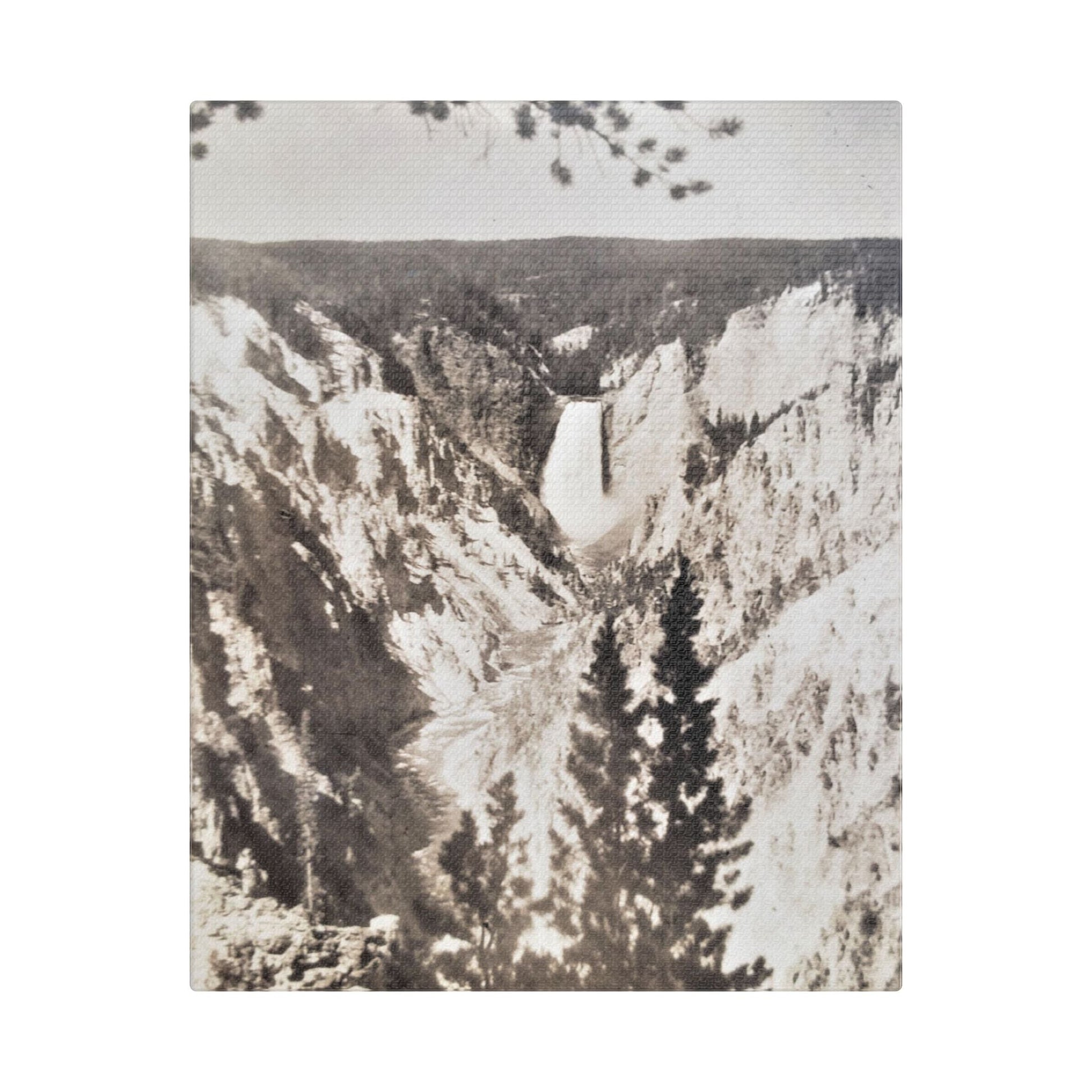 Artists Point Yellowstone Satin Canvas Stretched