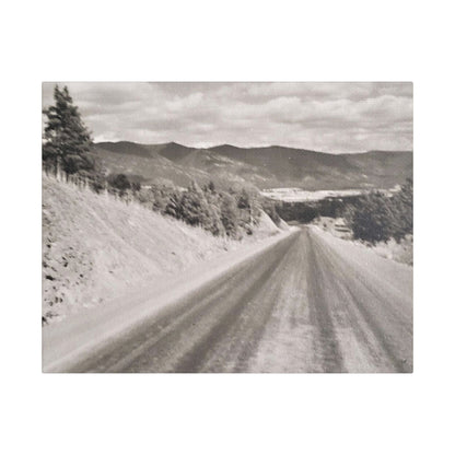 Western Road Satin Canvas Stretched 14″ x 11″ (Horizontal) 1.5"