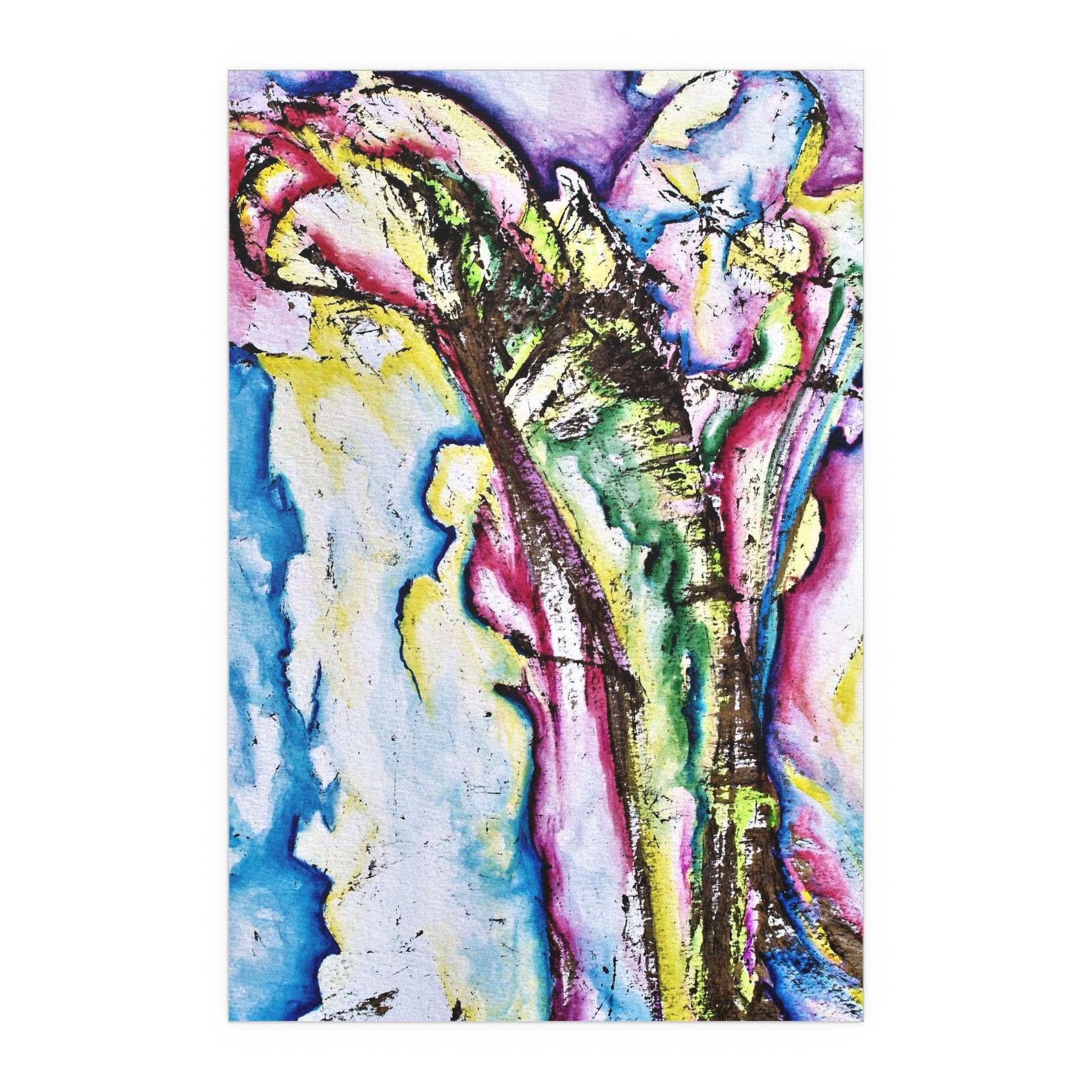 Calla Lilies Silk Posters - 24" x 36" (Vertical) Semi Glossy - Poster