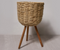 Floor - standing flowerpot straw furniture- FLIPSTYLEZLLC- {{Product type}}