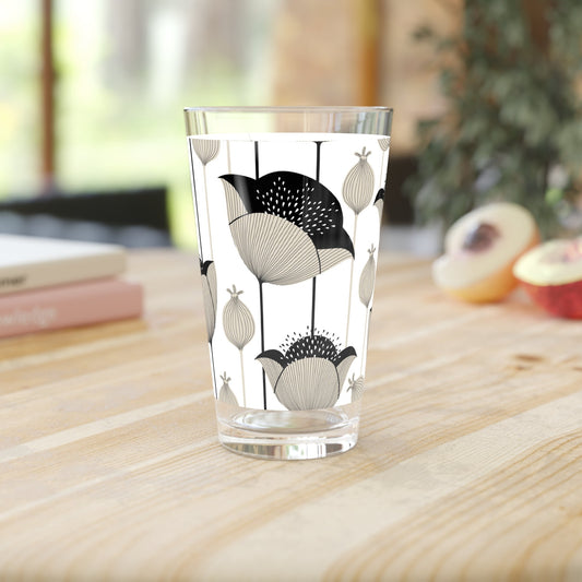 Tulip Floral 16oz Pint Glass - Kia Day Design