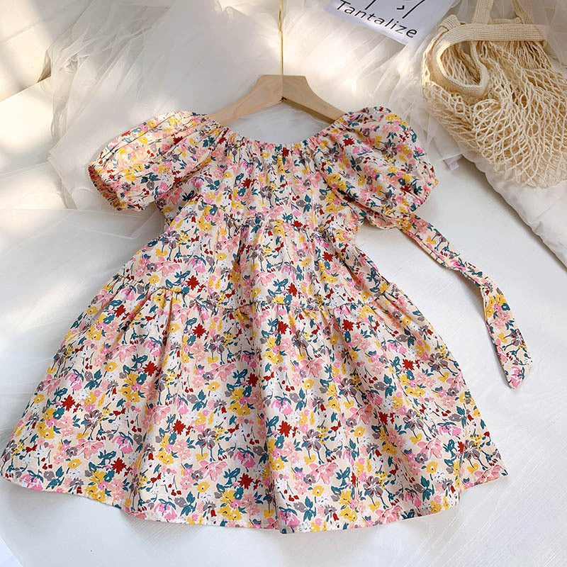 Country Charm Halter Dress for Girls - Pink 100cm - dress