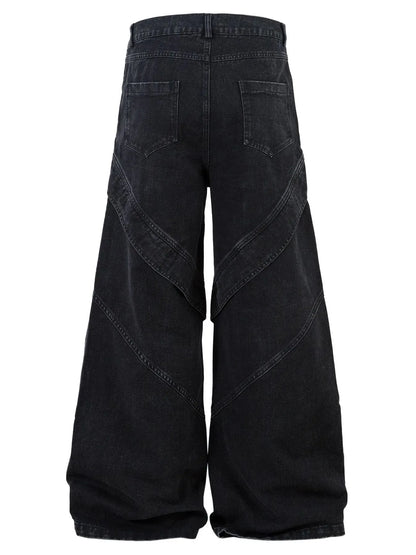 Men's Wide Leg Jeans - -